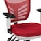 Flash Furniture Office Chair, Mesh, Red Mesh/White Frame HL-0001-WH-RED-GG - alternate 8
